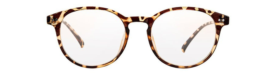 Round Eye Blue Light Blockers Brown Tortoise