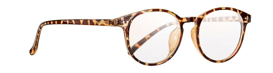 Round Eye Blue Light Blockers Brown Tortoise